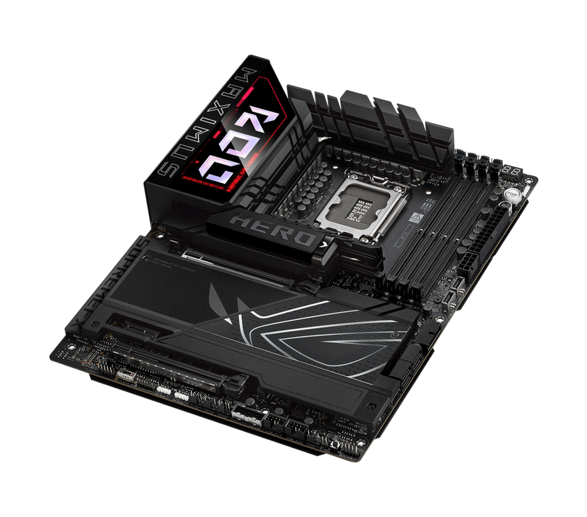 ASUS ROG MAXIMUS Z890 HERO Intel® Z890 LGA 1851 ATX motherboard, Advanced AI PC-ready, 22+2+1+2 stages, DDR5, WiFi 7, 3x PCIe® 5.0 M.2, Thunderbolt™ 4, USB Type-C®, AI Overclocking/Cooling/Networking