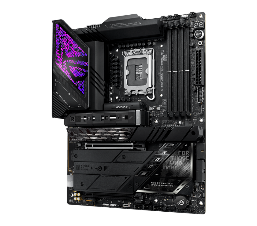 ASUS ROG STRIX Z890-E GAMING WIFI Intel® Z890 LGA 1851 ATX motherboard, Advanced AI PC-ready, 18+2+1+2 stages, DDR5, WiFi 7, 7x M.2, Thunderbolt™ 4, USB Type-C®, AI Overclocking, Cooling & Networking