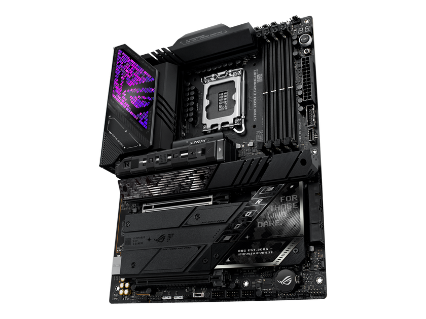 ASUS ROG STRIX Z890-E GAMING WIFI Intel® Z890 LGA 1851 ATX motherboard, Advanced AI PC-ready, 18+2+1+2 stages, DDR5, WiFi 7, 7x M.2, Thunderbolt™ 4, USB Type-C®, AI Overclocking, Cooling & Networking
