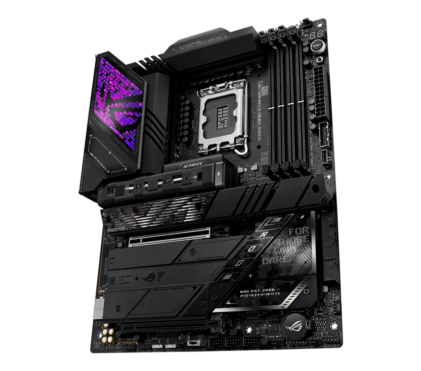 ASUS ROG STRIX Z890-E GAMING WIFI Intel® Z890 LGA 1851 ATX motherboard, Advanced AI PC-ready, 18+2+1+2 stages, DDR5, WiFi 7, 7x M.2, Thunderbolt™ 4, USB Type-C®, AI Overclocking, Cooling & Networking