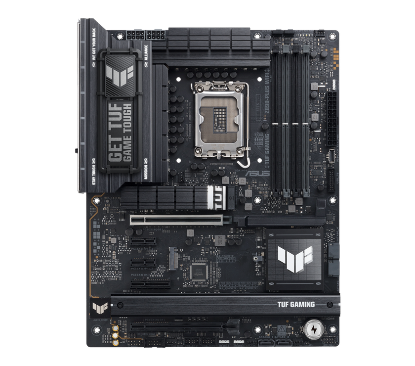 ASUS TUF GAMING Z890-PLUS WIFI Z890 LGA 1851 ATX motherboard, Intel® Core™ Ultra Series 2 Ready, Advanced AI PC-ready, 16+1+2+1 stages, DDR5, PCIe® 5.0, Thunderbolt™ 4 Type-C®, 4x M.2, Wi-Fi 7, 2.5Gb