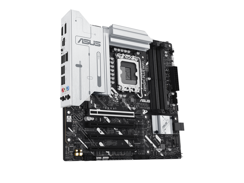 ASUS PRIME Z890M-PLUS WIFI Z890 LGA 1851 mATX motherboard, Intel® Core™ Ultra Series 2 Ready, Advanced AI PC-ready, 10+1+2+1 80A power stages, DDR5, PCIe® 5.0, USB Type-C®, 3x M.2, Wi-Fi 7, 2.5Gb LAN
