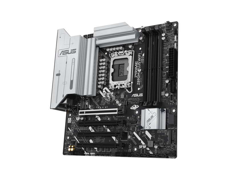 ASUS PRIME Z890M-PLUS WIFI Z890 LGA 1851 mATX motherboard, Intel® Core™ Ultra Series 2 Ready, Advanced AI PC-ready, 10+1+2+1 80A power stages, DDR5, PCIe® 5.0, USB Type-C®, 3x M.2, Wi-Fi 7, 2.5Gb LAN