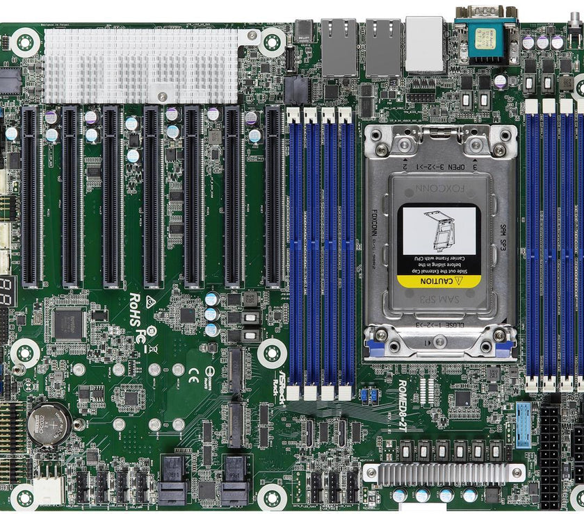 Asrock Rack ROMED8-2T Server Motherboard AMD EPYC 7003 (with AMD 3D V-Cache Technology)/7002 series processors SP3 (LGA 4094) Dual 10GbE