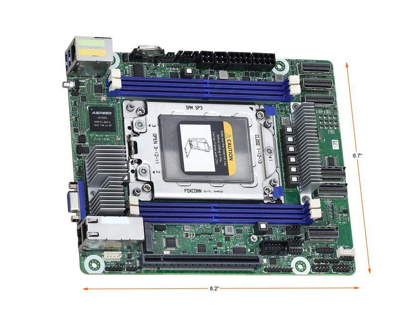 AsRock Rack ROMED4ID-2T Proprietary (Deep mini-ITX) Server Motherboard Socket SP3