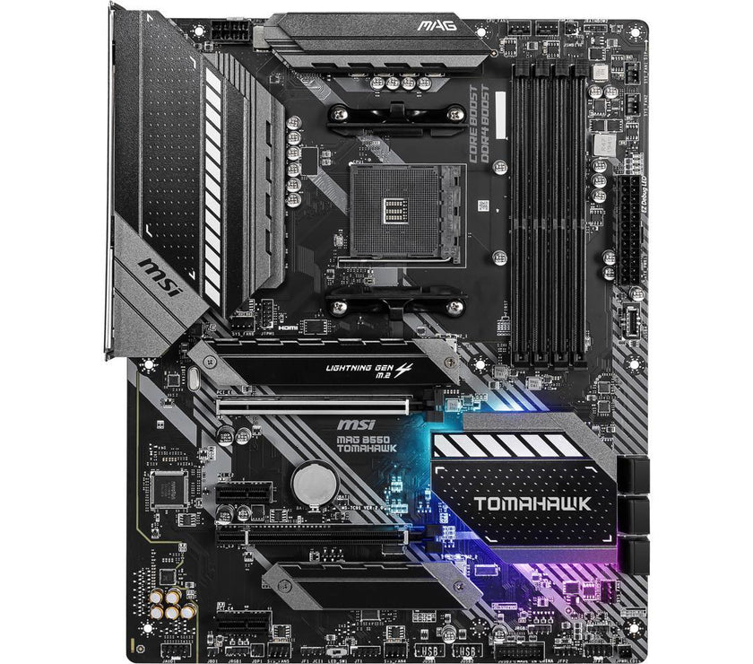 MSI MAG B550 TOMAHAWK AM4 AMD B550 SATA 6Gb/s USB 3.0 ATX AMD Motherboard