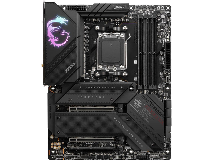 MSI MPG X670E CARBON WIFI DDR5 AM5 AMD Ryzen™ 7000 Series SATA 6Gb/s  ATX Motherboards, Wi-Fi 6E, 2.5G Network Solution.