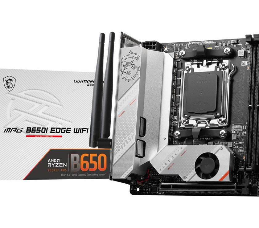 MSI MPG B650I EDGE WIFI AM5 AMD B650 SATA 6Gb/s DDR5 Ryzen 7000 Mini ITX Motherboard