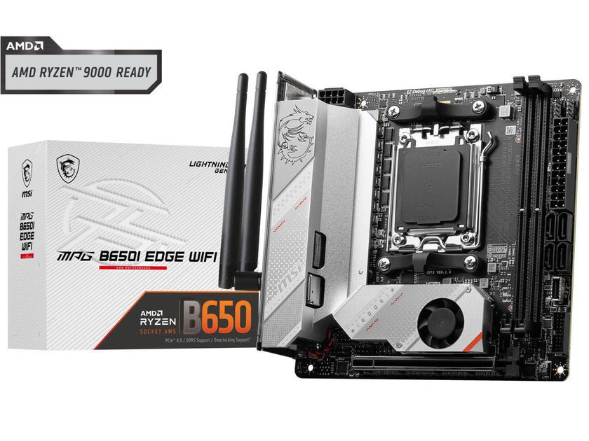 MSI MPG B650I EDGE WIFI AM5 AMD B650 SATA 6Gb/s DDR5 Ryzen 7000 Mini ITX Motherboard