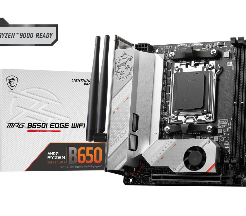 MSI MPG B650I EDGE WIFI AM5 AMD B650 SATA 6Gb/s DDR5 Ryzen 7000 Mini ITX Motherboard