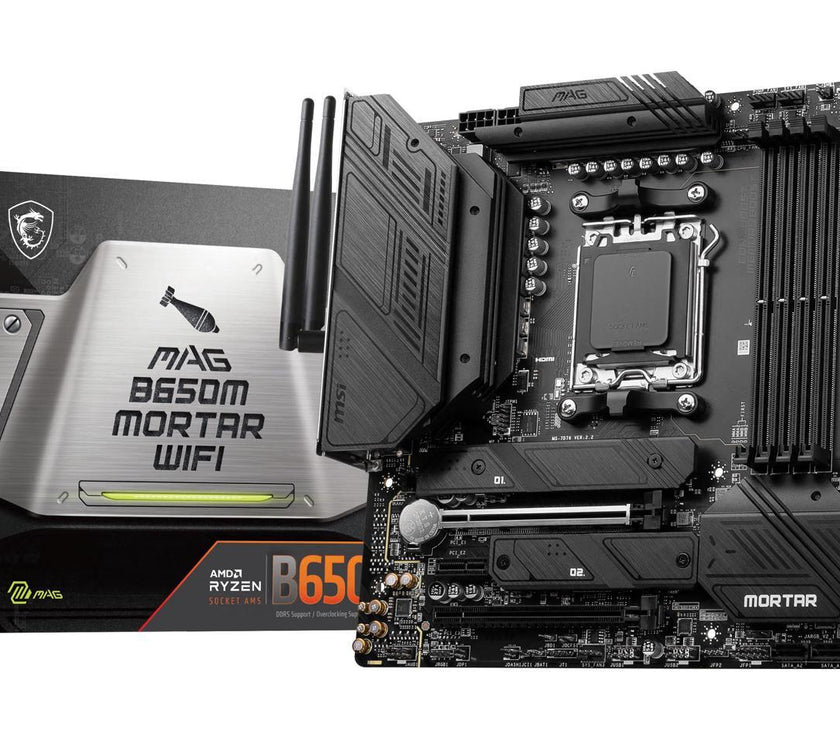 MSI MAG B650M MORTAR WIFI AM5 AMD B650 SATA 6Gb/s DDR5 Ryzen 7000 Micro ATX Motherboard