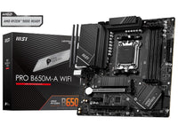 MSI PRO B650M-A WIFI AM5 AMD B650 SATA 6Gb/s DDR5 Ryzen 7000 Micro ATX Motherboard