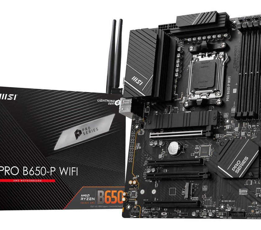 MSI PRO B650-P WIFI AM5 AMD B650 SATA 6Gb/s DDR5 Ryzen 7000 ATX Motherboard