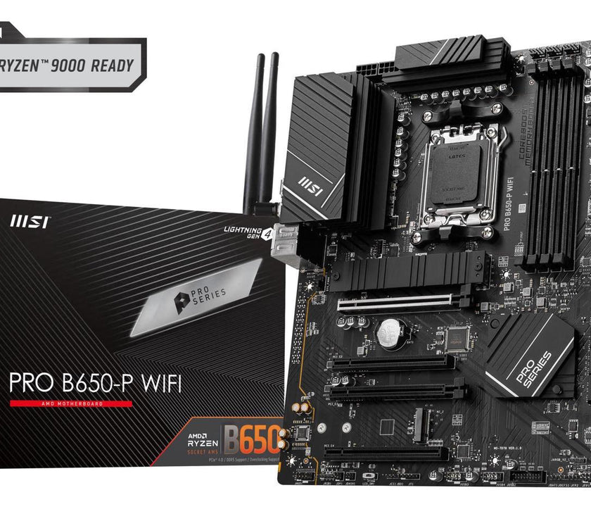 MSI PRO B650-P WIFI AM5 AMD B650 SATA 6Gb/s DDR5 Ryzen 7000 ATX Motherboard