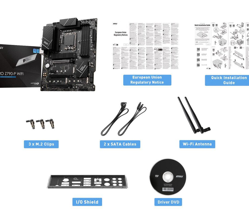 MSI PRO Z790-P WIFI LGA 1700 Intel Z790 SATA 6Gb/s DDR5 ATX Motherboard