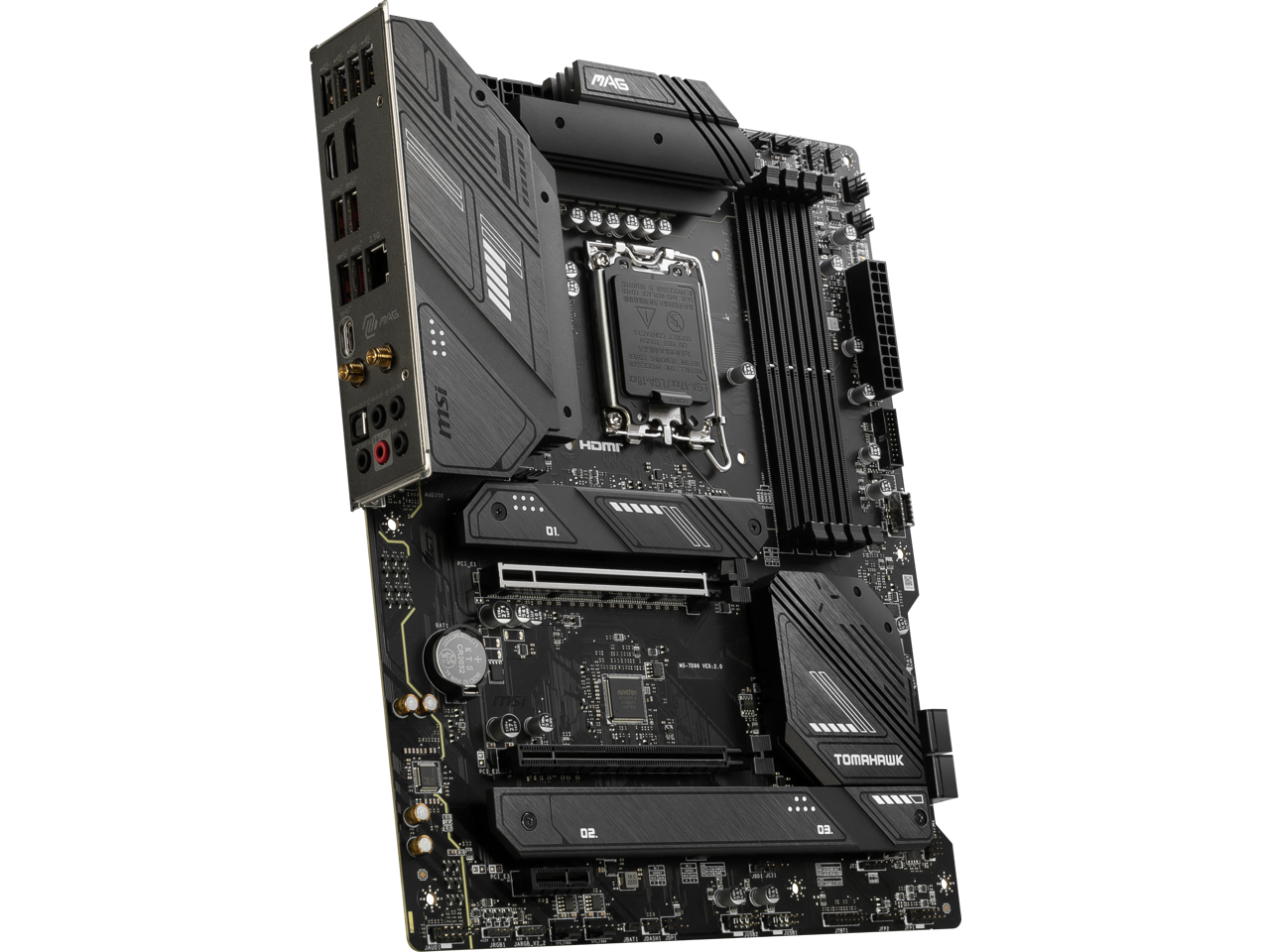 MSI MAG B760 TOMAHAWK WIFI LGA 1700 (Intel12th&13th Gen) SATA 6Gb/s ATX Motherboard (PCIe 5.0, DDR5,3xM.2 Slots,,WiFi 6,Intel 2.5Gb LAN)