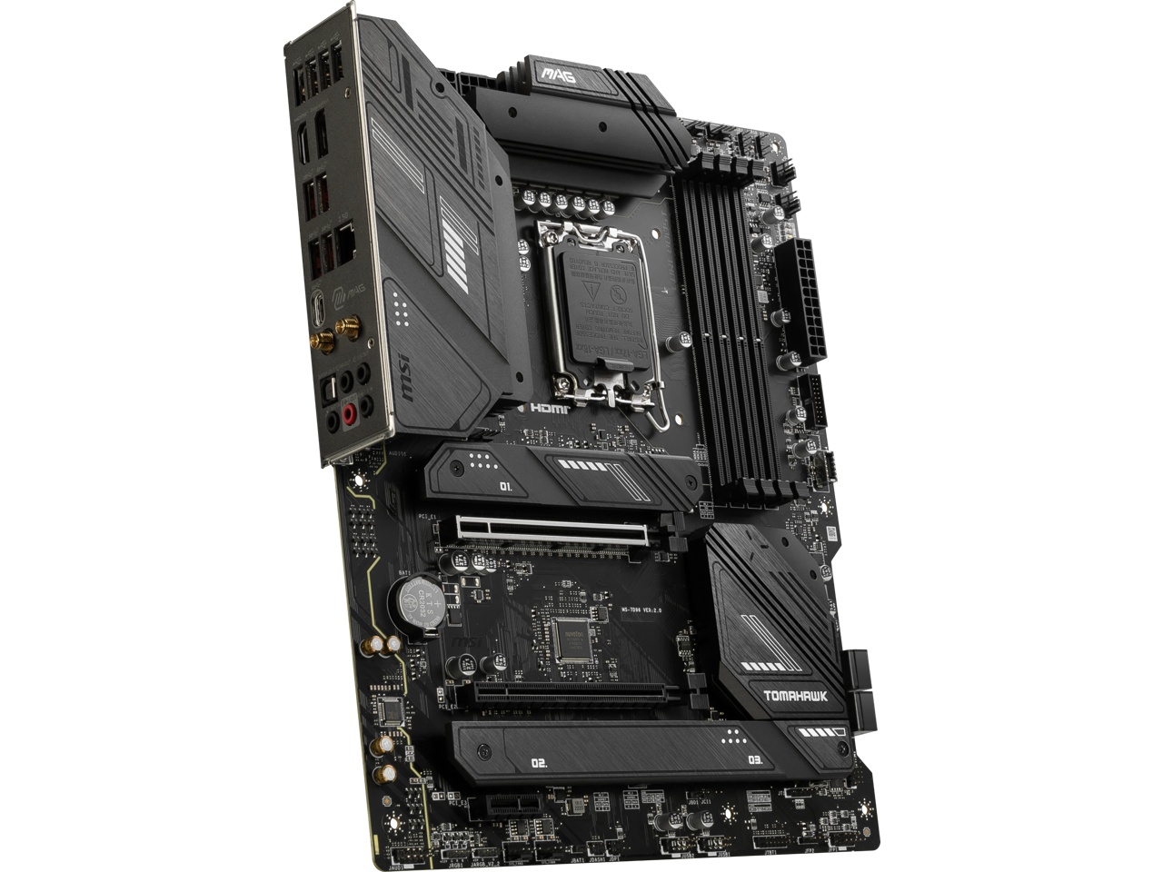 MSI MAG B760 TOMAHAWK WIFI LGA 1700 (Intel12th&13th Gen) SATA 6Gb/s ATX Motherboard (PCIe 5.0, DDR5,3xM.2 Slots,,WiFi 6,Intel 2.5Gb LAN)