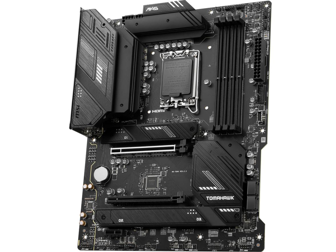 MSI MAG B760 TOMAHAWK WIFI LGA 1700 (Intel12th&13th Gen) SATA 6Gb/s ATX Motherboard (PCIe 5.0, DDR5,3xM.2 Slots,,WiFi 6,Intel 2.5Gb LAN)