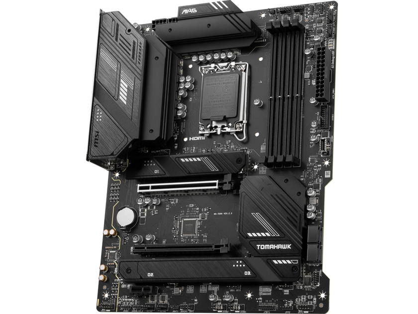 MSI MAG B760 TOMAHAWK WIFI LGA 1700 (Intel12th&13th Gen) SATA 6Gb/s ATX Motherboard (PCIe 5.0, DDR5,3xM.2 Slots,,WiFi 6,Intel 2.5Gb LAN)