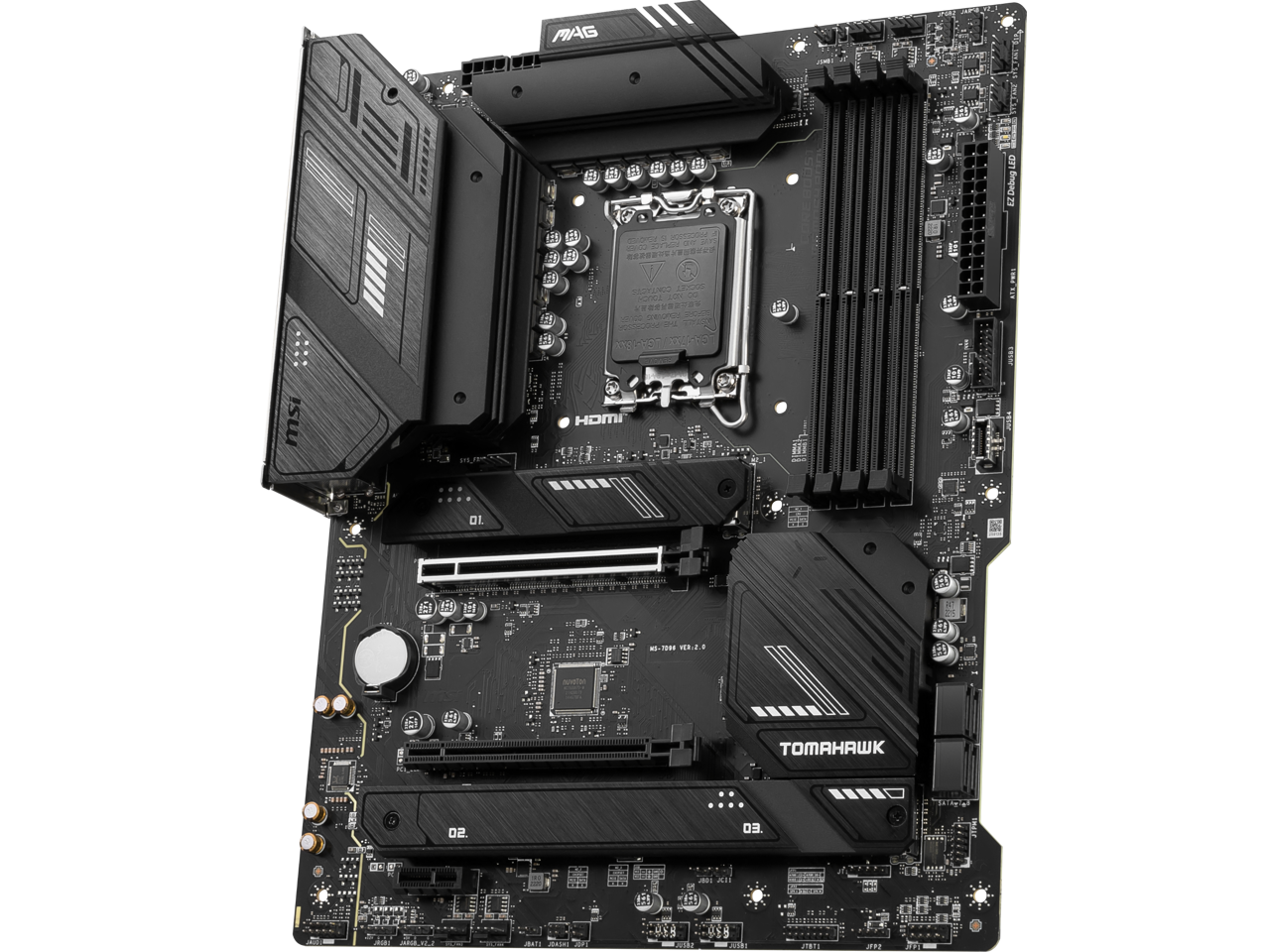 MSI MAG B760 TOMAHAWK WIFI LGA 1700 (Intel12th&13th Gen) SATA 6Gb/s ATX Motherboard (PCIe 5.0, DDR5,3xM.2 Slots,,WiFi 6,Intel 2.5Gb LAN)