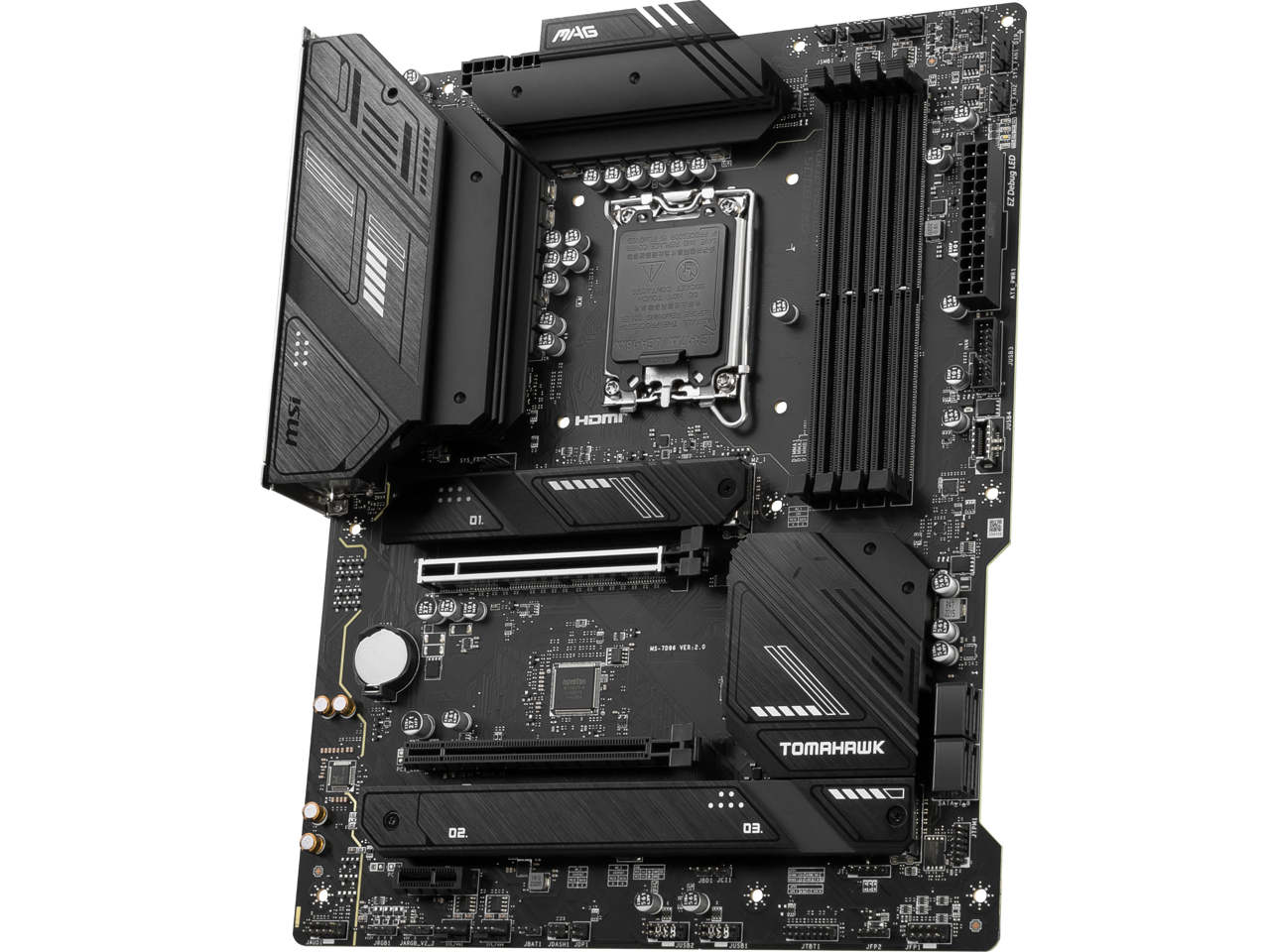 MSI MAG B760 TOMAHAWK WIFI LGA 1700 (Intel12th&13th Gen) SATA 6Gb/s ATX Motherboard (PCIe 5.0, DDR5,3xM.2 Slots,,WiFi 6,Intel 2.5Gb LAN)