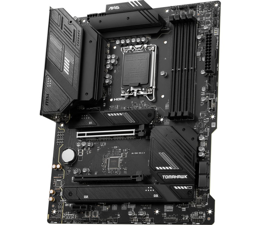 MSI MAG B760 TOMAHAWK WIFI LGA 1700 (Intel12th&13th Gen) SATA 6Gb/s ATX Motherboard (PCIe 5.0, DDR5,3xM.2 Slots,,WiFi 6,Intel 2.5Gb LAN)