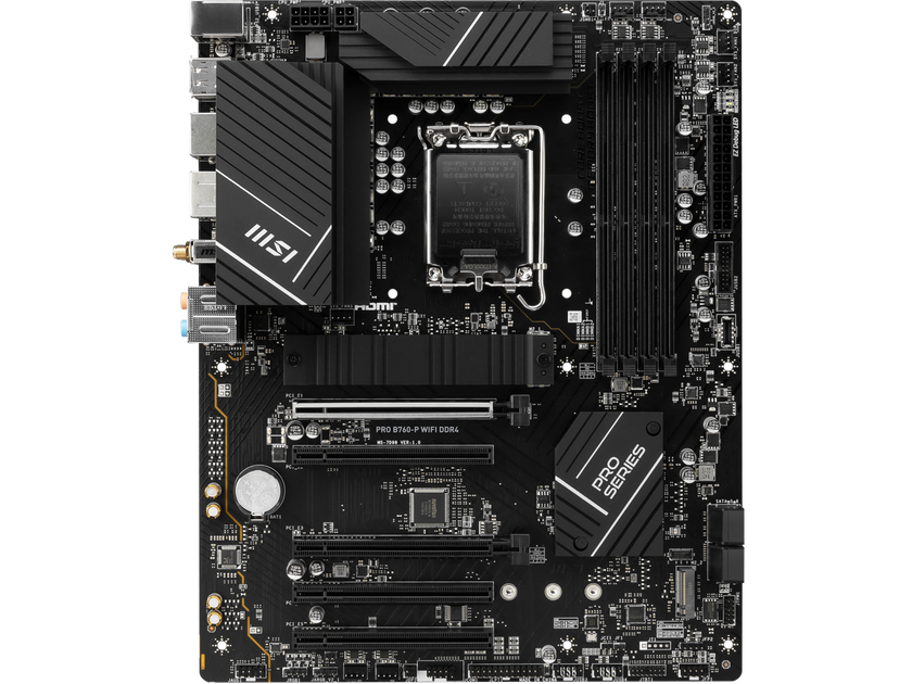 MSI PRO B760-P WIFI DDR4 LGA 1700 (l12th&13th Gen), SATA 6Gb/s  motherboard, WiFi 6,Intel 2.5Gb LAN,2xM.2 Slots