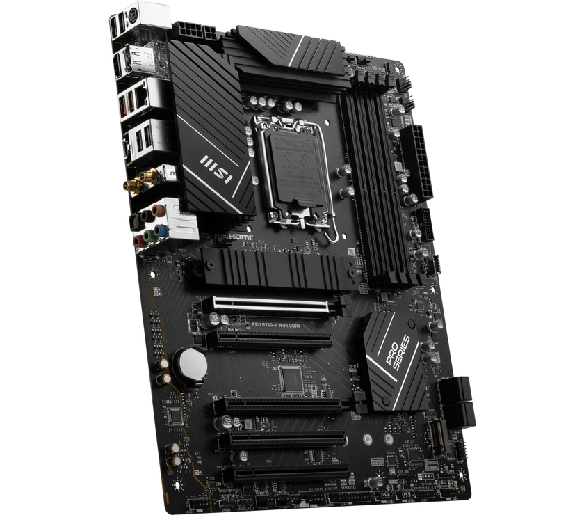 MSI PRO B760-P WIFI DDR4 LGA 1700 (l12th&13th Gen), SATA 6Gb/s  motherboard, WiFi 6,Intel 2.5Gb LAN,2xM.2 Slots