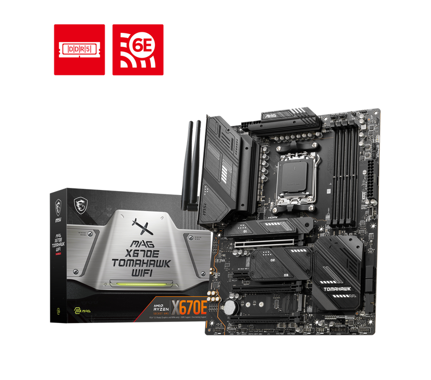 MSI MAG X670E TOMAHAWK WIFI AM5 AMD X670E SATA 6Gb/s ATX Motherboard