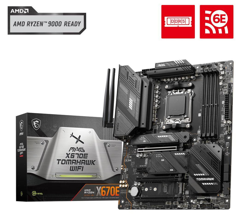 MSI MAG X670E TOMAHAWK WIFI AM5 AMD X670E SATA 6Gb/s ATX Motherboard