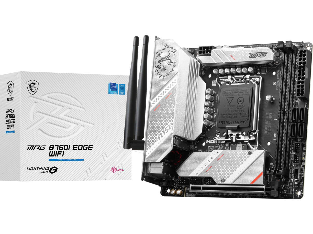 MSI MPG B760I EDGE WIFI LGA 1700 DDR5 Mini ITX Motherboard SATA 6Gb/s,  2.5Gbps LAN,Wi-Fi 6E
