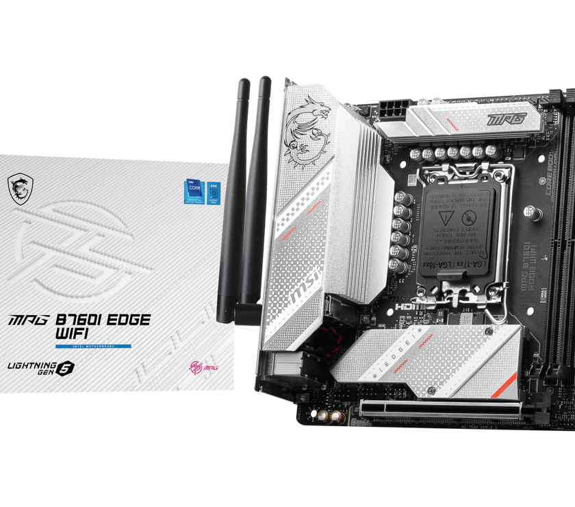 MSI MPG B760I EDGE WIFI LGA 1700 DDR5 Mini ITX Motherboard SATA 6Gb/s,  2.5Gbps LAN,Wi-Fi 6E