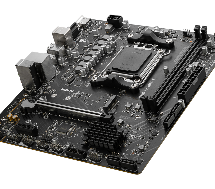 MSI PRO PRO A620M-E AM5 AMD A620 SATA 6Gb/s DDR5 mATX Motherboards AMD Ryzen™ 7000 Series Desktop Processors