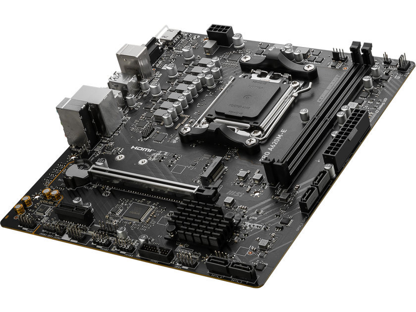 MSI PRO PRO A620M-E AM5 AMD A620 SATA 6Gb/s DDR5 mATX Motherboards AMD Ryzen™ 7000 Series Desktop Processors