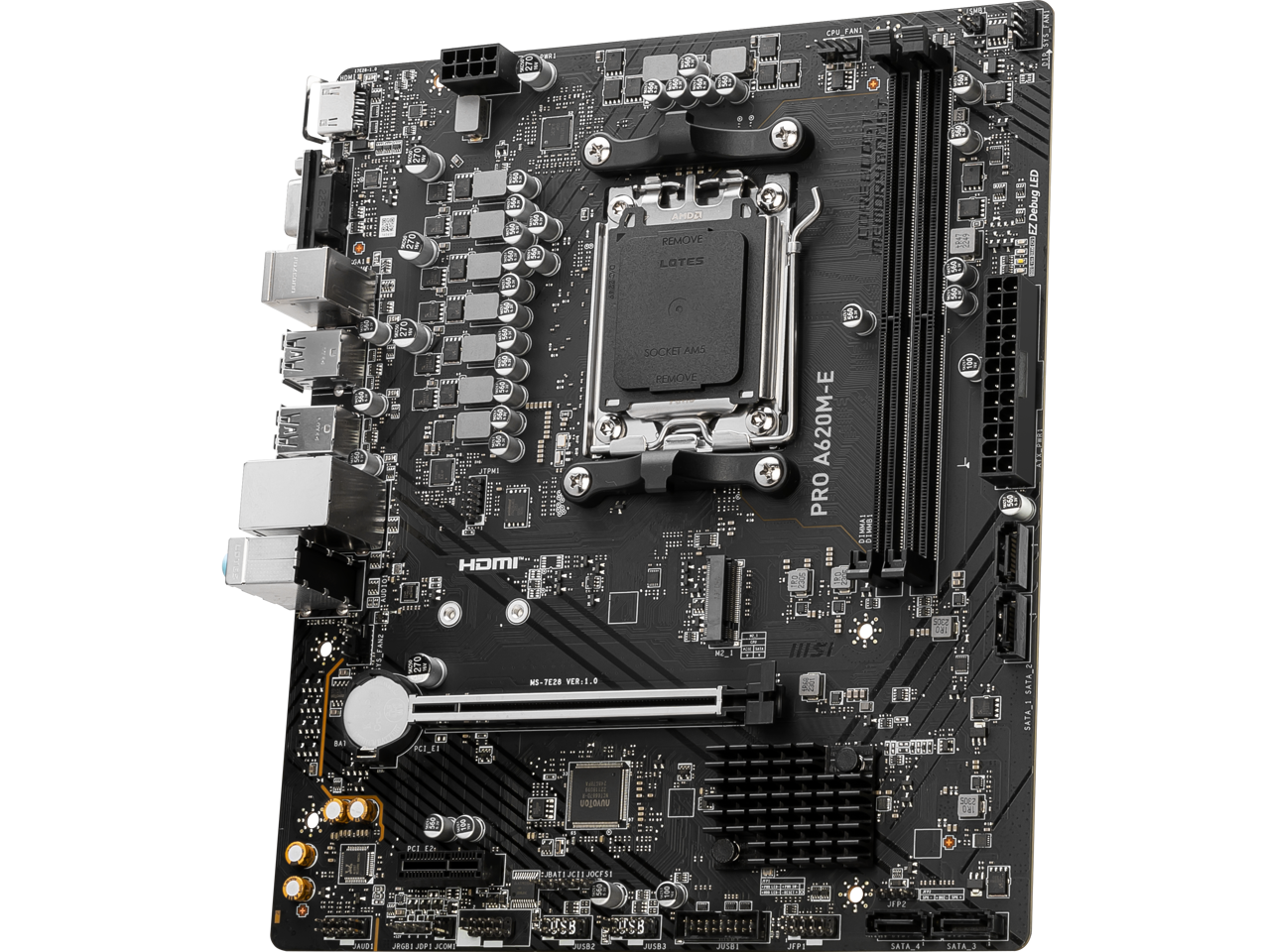 MSI PRO PRO A620M-E AM5 AMD A620 SATA 6Gb/s DDR5 mATX Motherboards AMD Ryzen™ 7000 Series Desktop Processors
