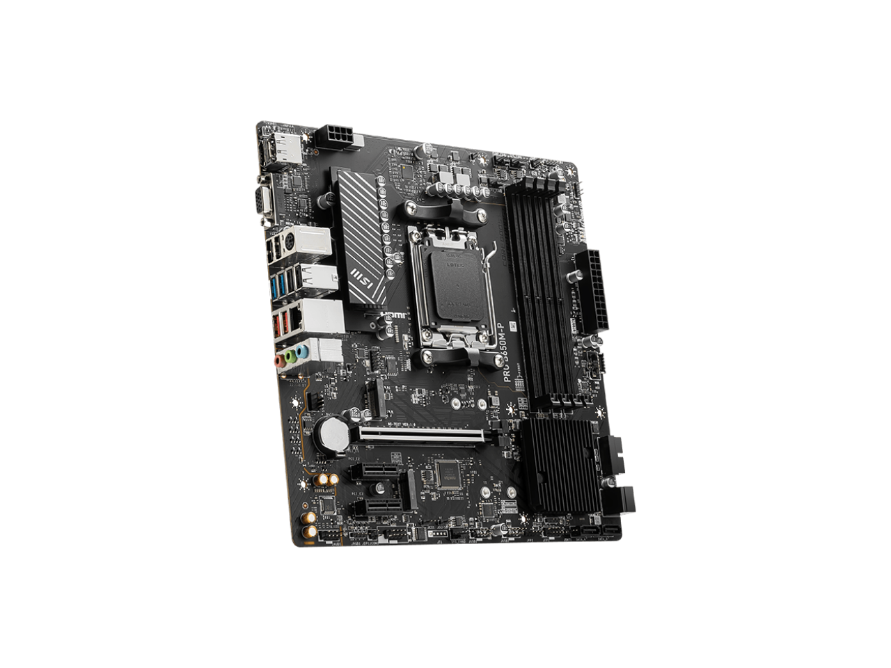 MSI PRO B650M-P AM5 Ryzen 7000 DDR5 SATA 6G 2x M.2 2.5G LAN 7.1 Audio mATX Motherboard