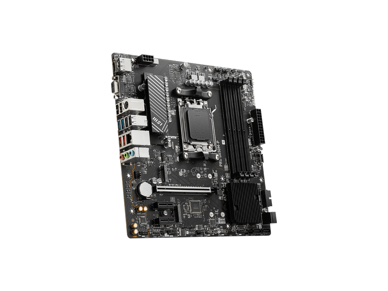 MSI PRO B650M-P AM5 Ryzen 7000 DDR5 SATA 6G 2x M.2 2.5G LAN 7.1 Audio mATX Motherboard