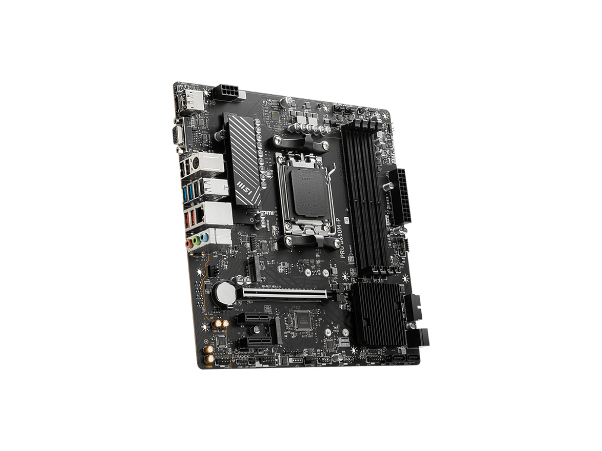 MSI PRO B650M-P AM5 Ryzen 7000 DDR5 SATA 6G 2x M.2 2.5G LAN 7.1 Audio mATX Motherboard