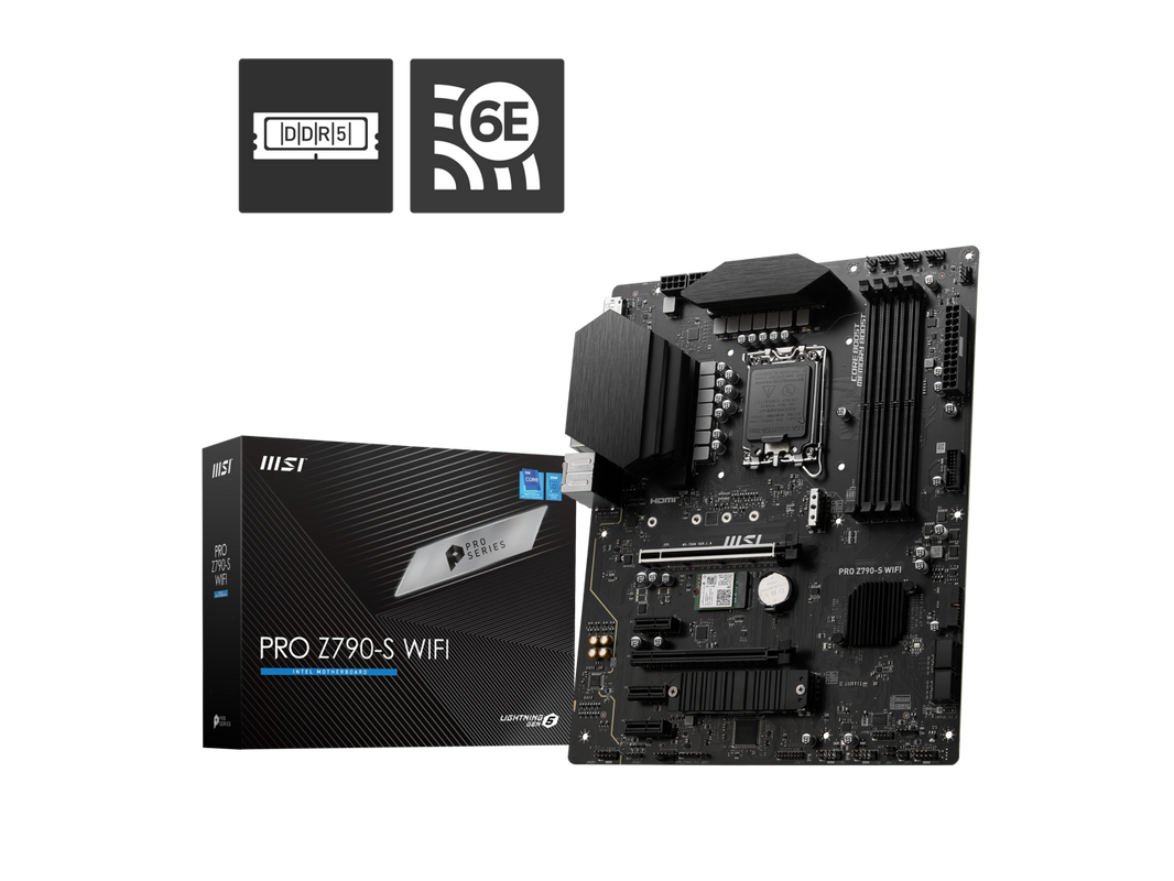 MSI PRO Z790-S WIFI LGA 1700 ATX DDR5  SATA 6Gbps 2.5G LAN with Wi-Fi 6E Motherboard