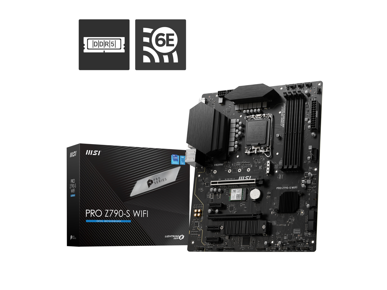 MSI PRO Z790-S WIFI LGA 1700 ATX DDR5  SATA 6Gbps 2.5G LAN with Wi-Fi 6E Motherboard