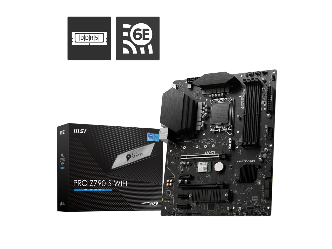 MSI PRO Z790-S WIFI LGA 1700 ATX DDR5  SATA 6Gbps 2.5G LAN with Wi-Fi 6E Motherboard