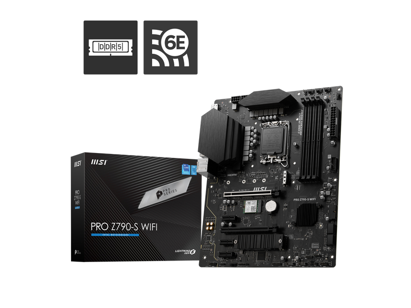 MSI PRO Z790-S WIFI LGA 1700 ATX DDR5  SATA 6Gbps 2.5G LAN with Wi-Fi 6E Motherboard