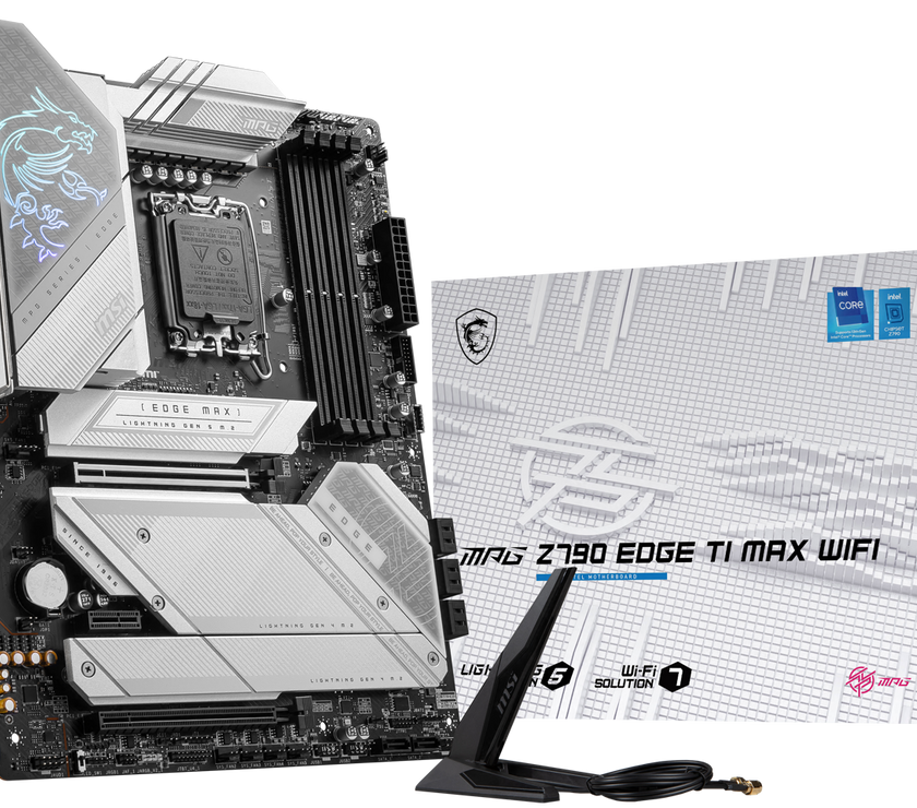 MSI MPG Z790 EDGE TI MAX WIFI LGA 1700(14th,13th,12th Gen) DDR5 Intel Z790 SATA 6Gb/s ATX Motherboard 2x PCI-E x16 slot Wi-Fi 7 Solution 2.5Gbps LAN