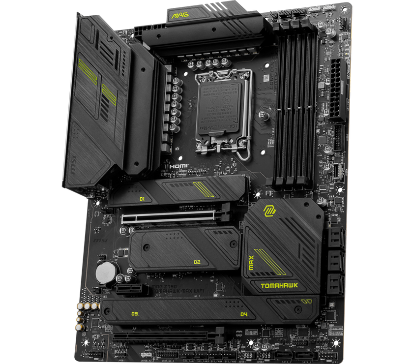 MSI MAG Z790 TOMAHAWK MAX WIFI LGA 1700(14th,13th,12th Gen) DDR5 ATX 8x SATA 6G  4x M.2  Wi-Fi 7  Bluetooth 2.5Gbps LAN Motherboard