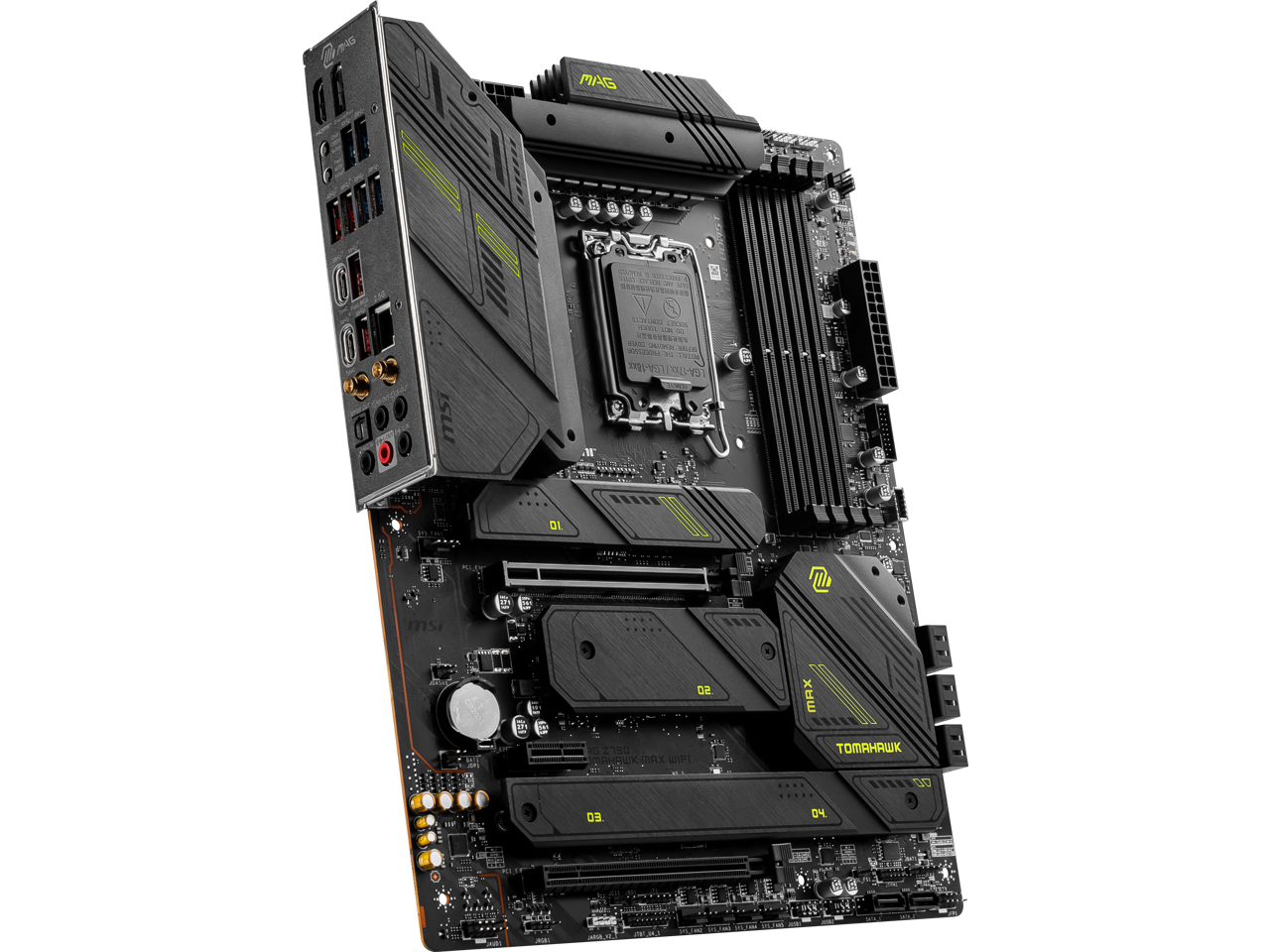 MSI MAG Z790 TOMAHAWK MAX WIFI LGA 1700(14th,13th,12th Gen) DDR5 ATX 8x SATA 6G  4x M.2  Wi-Fi 7  Bluetooth 2.5Gbps LAN Motherboard