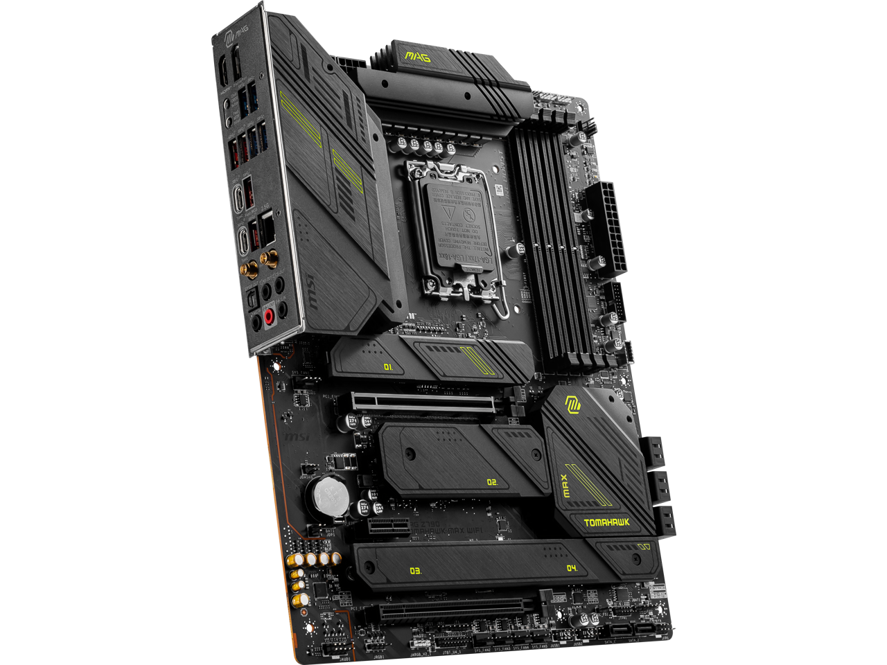 MSI MAG Z790 TOMAHAWK MAX WIFI LGA 1700(14th,13th,12th Gen) DDR5 ATX 8x SATA 6G  4x M.2  Wi-Fi 7  Bluetooth 2.5Gbps LAN Motherboard