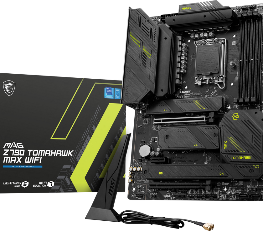 MSI MAG Z790 TOMAHAWK MAX WIFI LGA 1700(14th,13th,12th Gen) DDR5 ATX 8x SATA 6G  4x M.2  Wi-Fi 7  Bluetooth 2.5Gbps LAN Motherboard