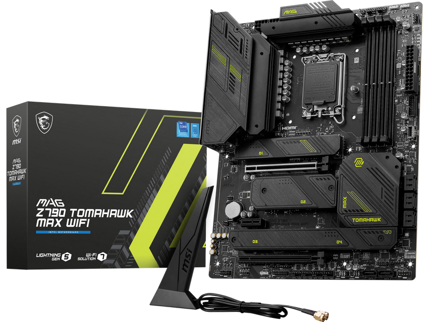 MSI MAG Z790 TOMAHAWK MAX WIFI LGA 1700(14th,13th,12th Gen) DDR5 ATX 8x SATA 6G  4x M.2  Wi-Fi 7  Bluetooth 2.5Gbps LAN Motherboard