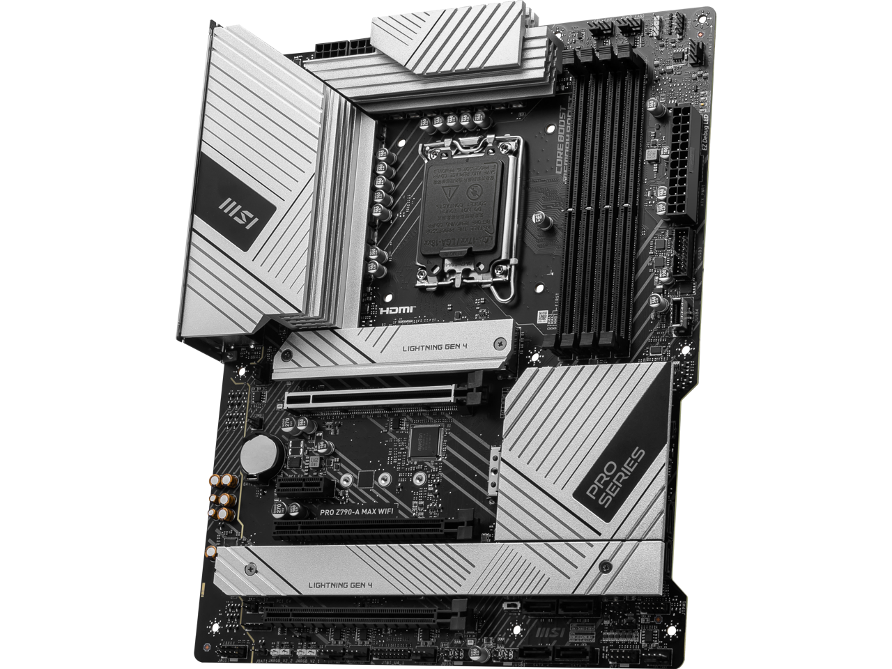 MSI PRO Z790-A MAX WIFI LGA 1700(14th,13th,12th Gen) DDR5 ATX 6x SATA 6G 4x M.2 Wi-Fi 7 EZ Debug LED Motherboard