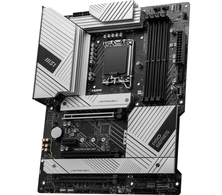 MSI PRO Z790-A MAX WIFI LGA 1700(14th,13th,12th Gen) DDR5 ATX 6x SATA 6G 4x M.2 Wi-Fi 7 EZ Debug LED Motherboard